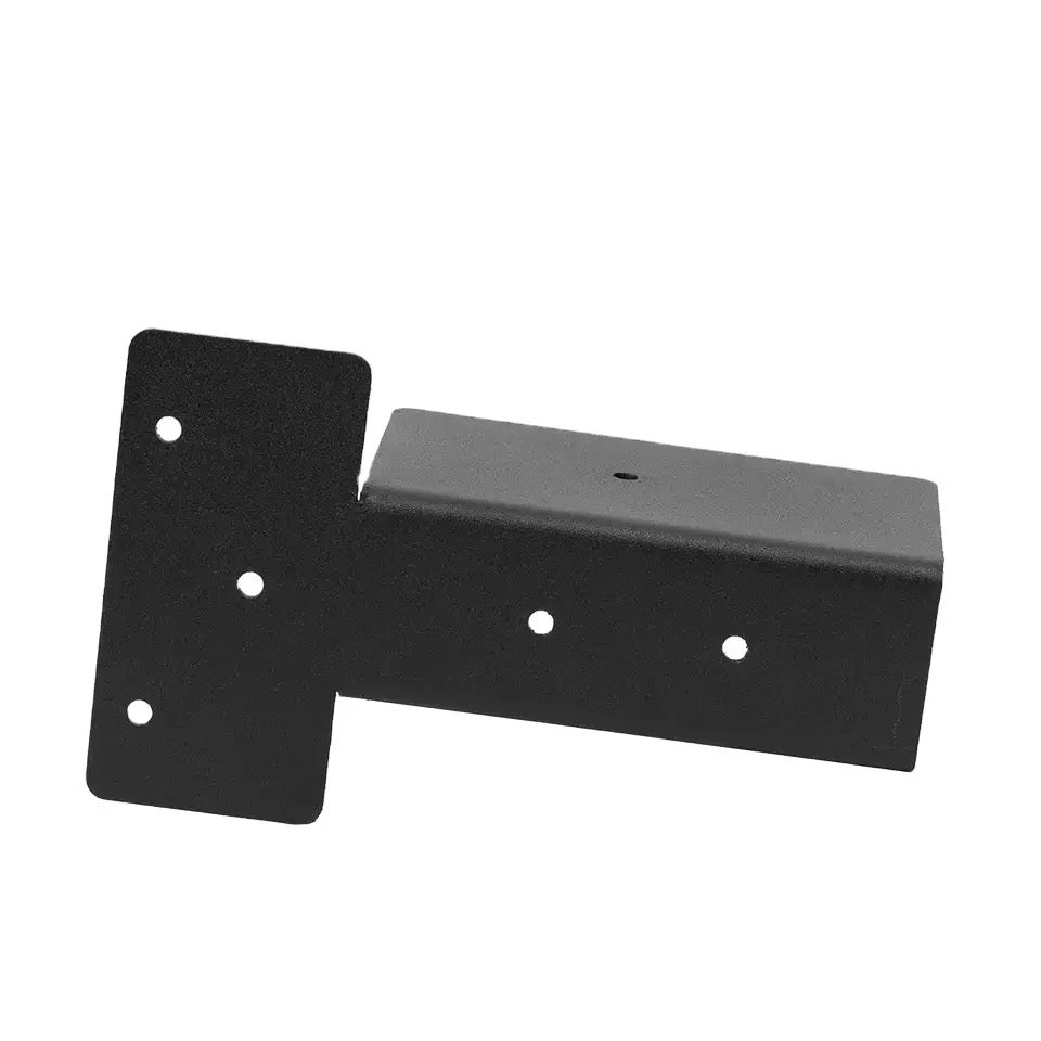 Cycence WoodMate 42061 Outdoor Pergola Rafter Bracket Joist Hanger Deck Railing Bracket Connector for 2x4 or 2x6 (Black) - 6 Pack