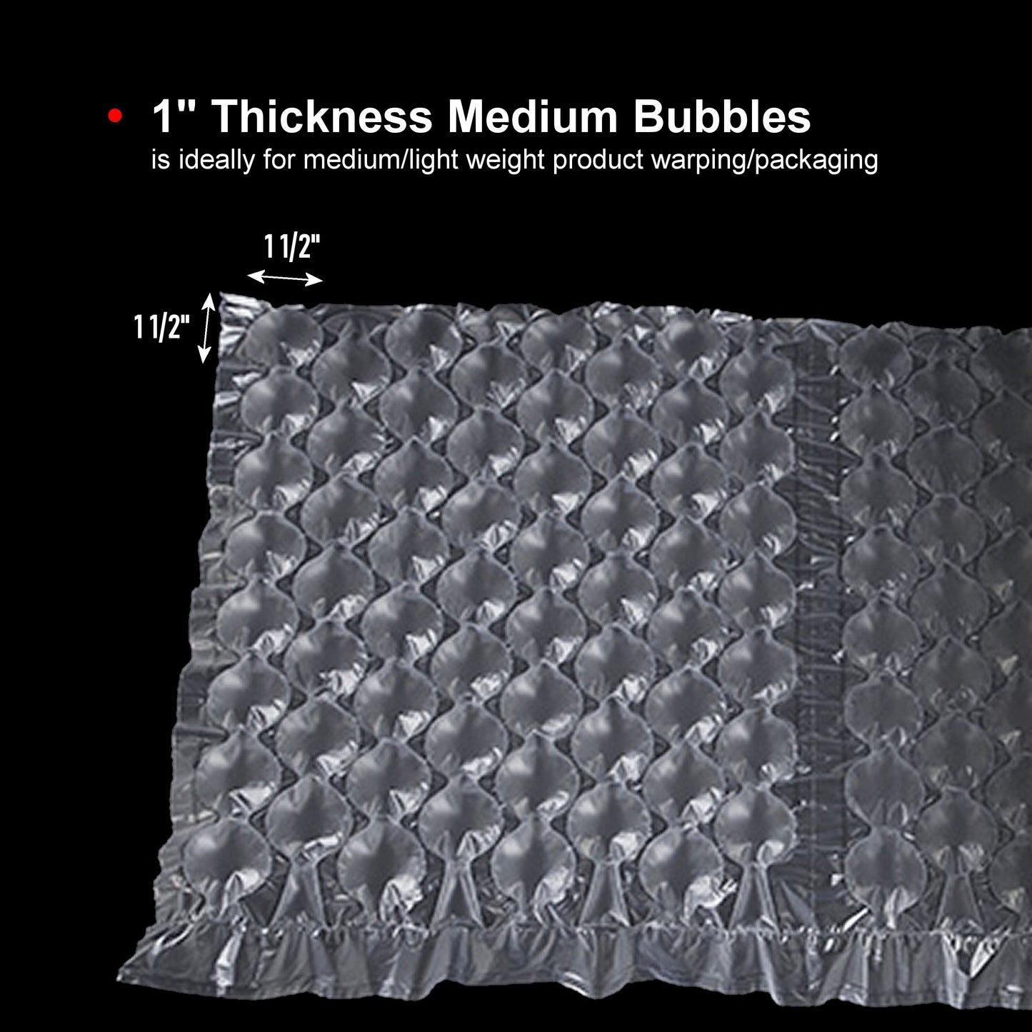 [2 ROLLS] Cycence Air Cushion Film - 16" x 12" x 984 Ft/Roll - Air Cushion Bubble Wrap for Packaging - Medium Bubble - B