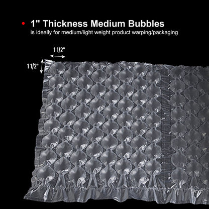 [2 ROLLS] Cycence Air Cushion Film - 16" x 12" x 984 Ft/Roll - Air Cushion Bubble Wrap for Packaging - Medium Bubble - B