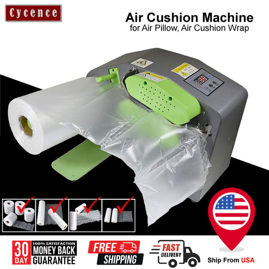 Cycence Automatic Air Cushion Packaging System - Air Cushion Bubble Inflator for Air Pillow Film Roll and Air Cushion Wrap Film Roll