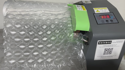 Cycence Air Packaging System Bundle- Automatic Air Bubble Wrap Inflator + 2 Rolls of Small Bubble Air Cushioning Wrap Film Roll