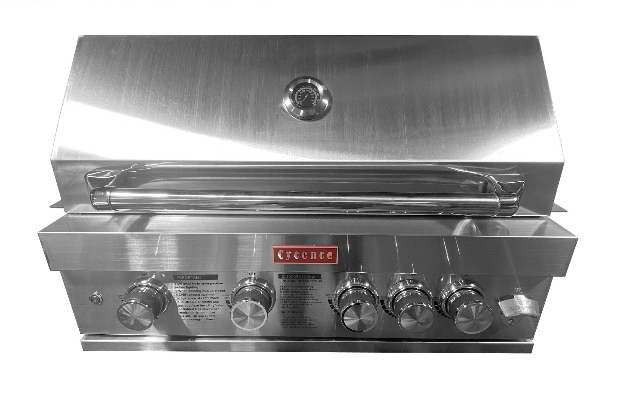 Cycence CY GR0434CV 32 Inch 4 Burner Professional Built In Gas Grill